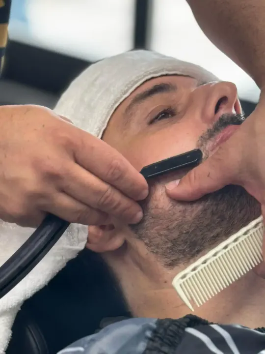 A finished men's haircut at Bliss & Blade