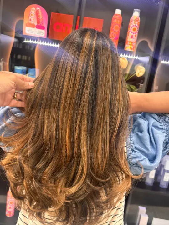 Finished hairstyle at Bliss & Blade