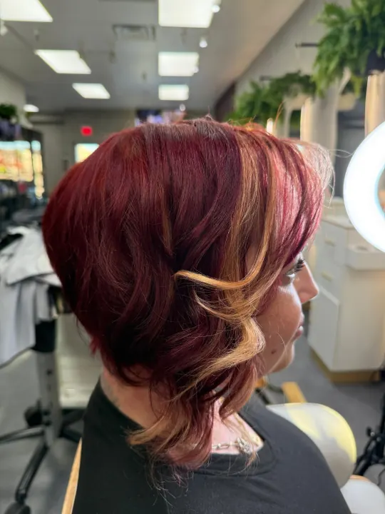 A finished hair service at Bliss & Blade