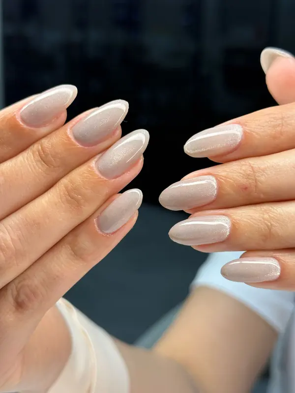 French manicure with a clean, natural finish