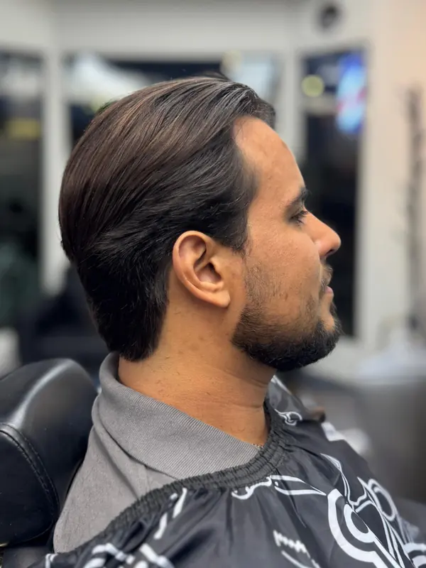 Classic men’s haircut styled at Bliss & Blade